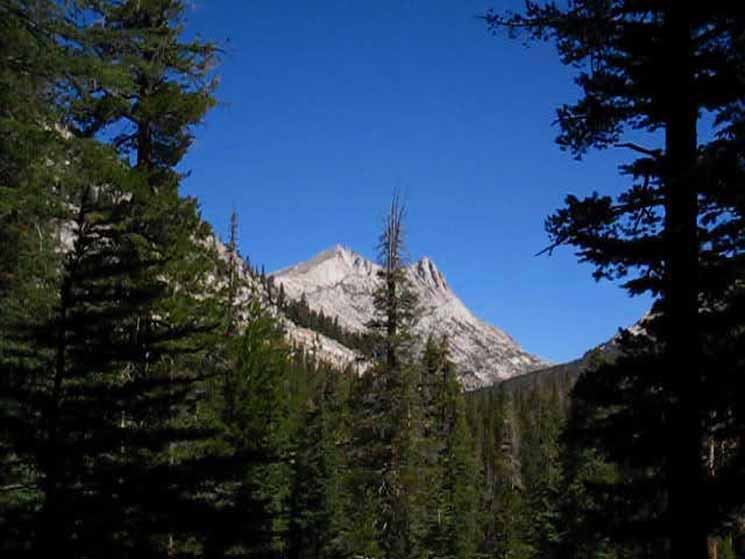 Matterhorn Peak and Whorl Mountain come into view when we enter the canyon holding Spiller Creek.