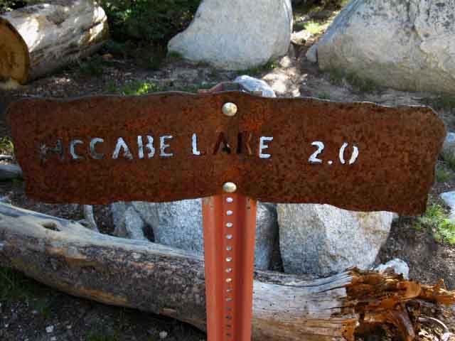 To McCabe Lake off the Pacific Crest Trail.