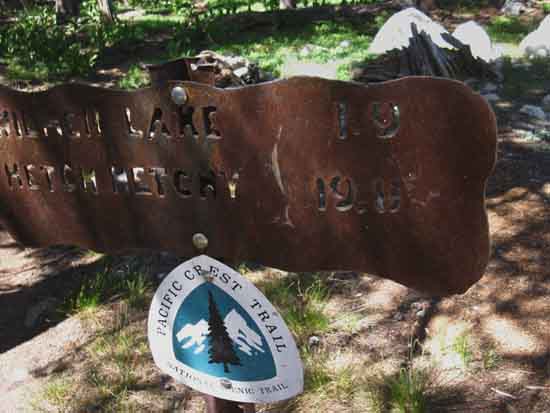 New Pacific Crest Trail emblems across Yosemite, 2016.