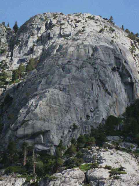 Granite formation on North flank of Kerrick Canyon.