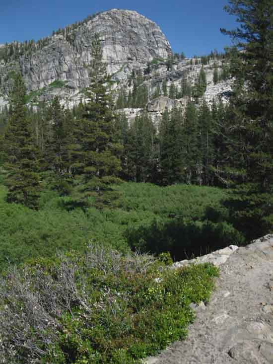 The Peak above Avonelle Lake, which also caps Bailey Ridge dividing Jack Main from Tilden Creek Canyons from each other.