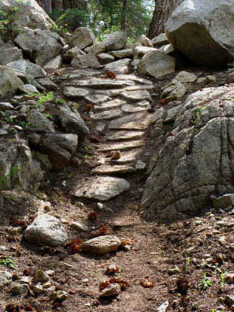 Rock trail up West side of Macomb Ridge.