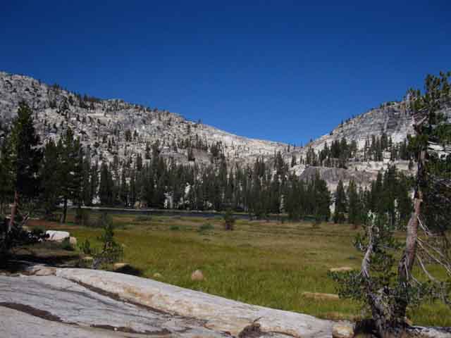 East and Southeast shores of Smedberg Lake in Yosemite.
