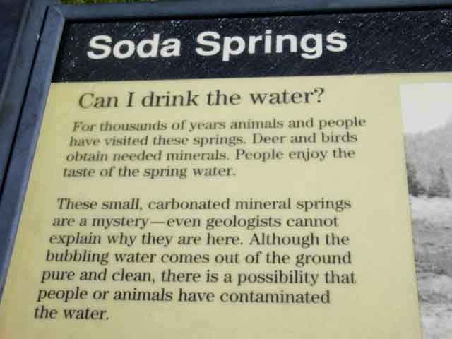 Soda Springs historical and Geological information.