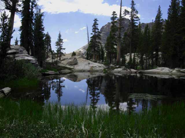 Pool off of South pond in Seavy Pass, Yosemite along the Pacific Crest Trail.