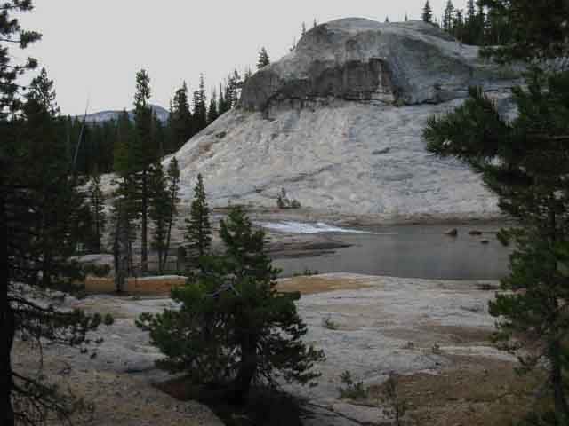 Tuolumne River flattens out above drop to Glen Aulin.