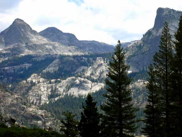 Terrain climbing to Volunteer Peak from Bensen Lake, Yosemite National Park.
