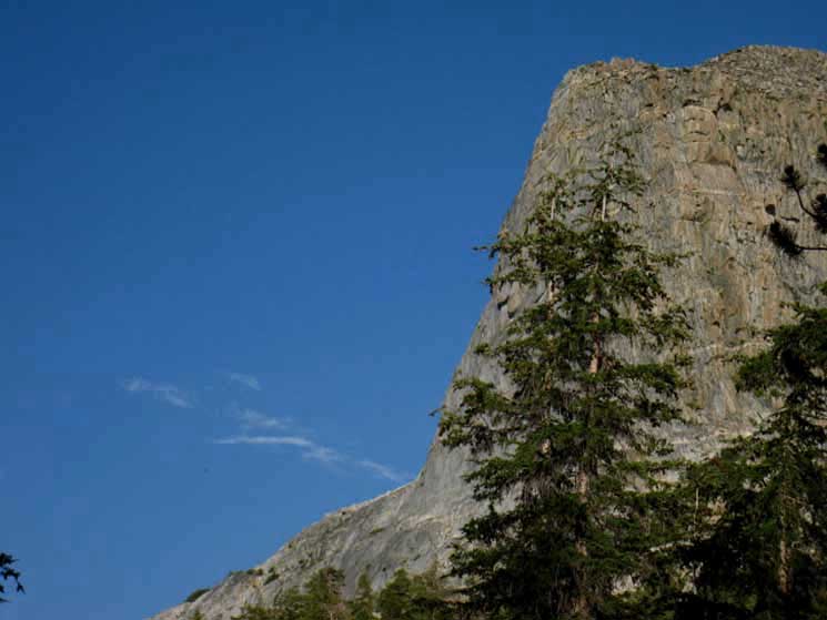 West flank Volunteer Peak backpacking across the North Yosemite Backcountry.