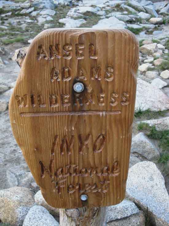 Ansel Adams Boundary atop Donohue Pass.