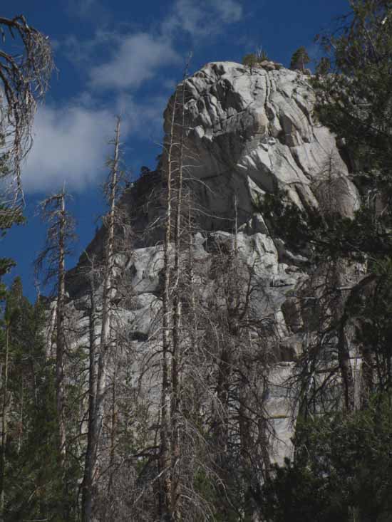 Granite feature above Babcock Lake in Yosemite's Cathedral Range.