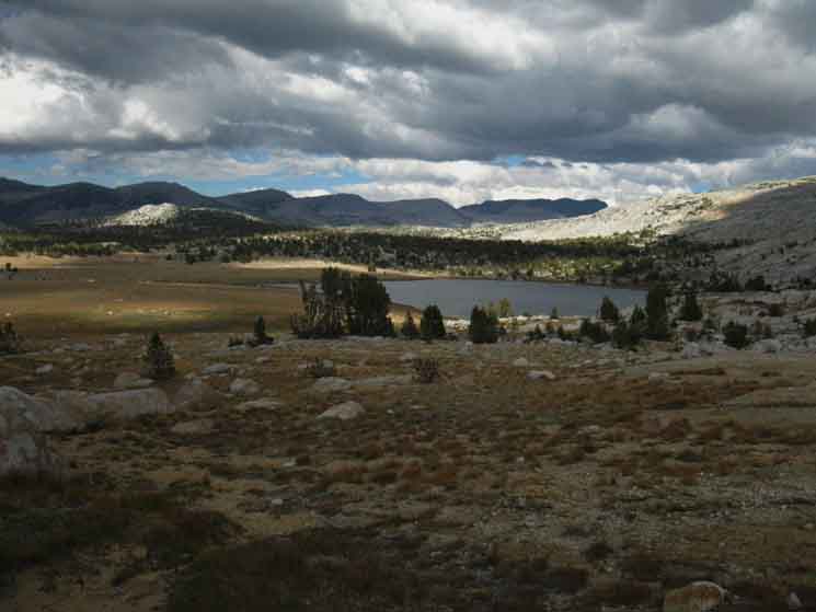 Evelyn Lake near Vogelsang in Yosemite.