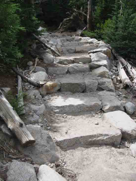 Lots of stairs and granite steps to Donohue Pass. These are a few of them.