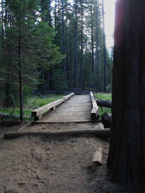 Land bridge protects vunerable terrain in Little Yosemite Valley.