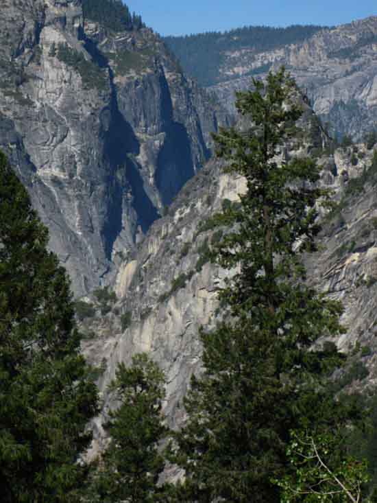 Cliff faces below Glacier Point.