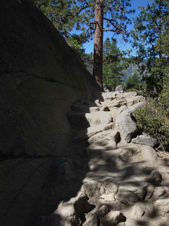 Descending to Nevada Falls from Mist Trail Junction.