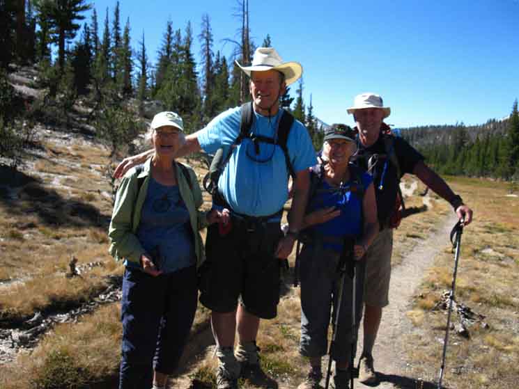 Day hikers from Sunrise High Sierra Camp in Long Meadow.