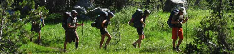 2016 Pacific Crest Trail hikers moving up Jack Main Canyon.