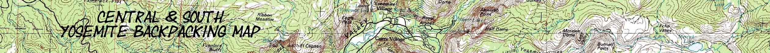 South Central Yosemite backpacking map.