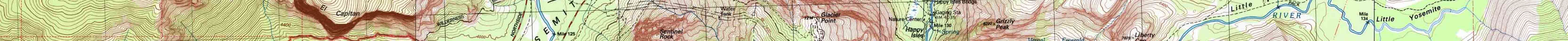 Yosemite Valey backpacking map featuring JMT to Tuolumne Meadows and alternative route over Voglesang Pass to Lyell Canyon.