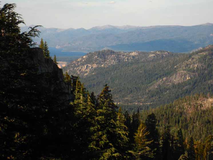 View North towards Lake Tahoe, opens up as you near Showers Lake