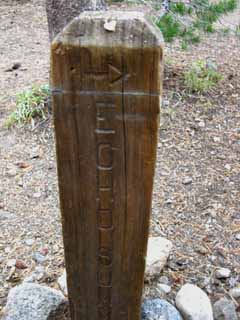 Trail post at Showers 2