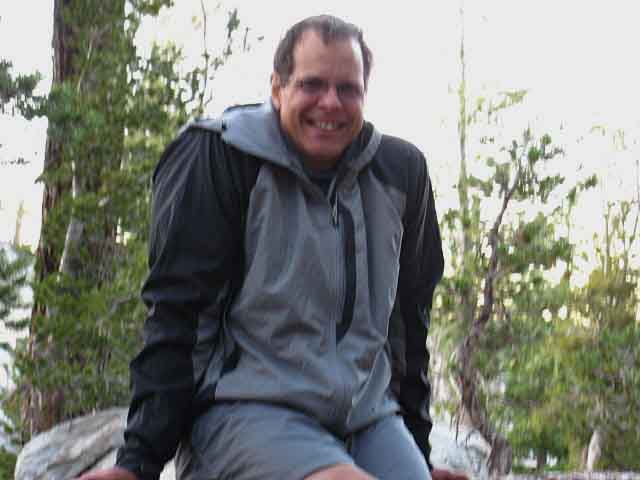 Steve the Texan High Sierra Backpacker at Showers Lake
