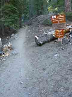 First Trail Junction, Desolation Trail, Meeks Bay Trailhead