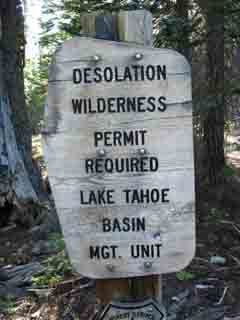 Desolation Wilderness Boundary, Meeks Bay Trailhead