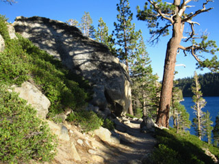 Trail along East side of Lower Echo Lake.