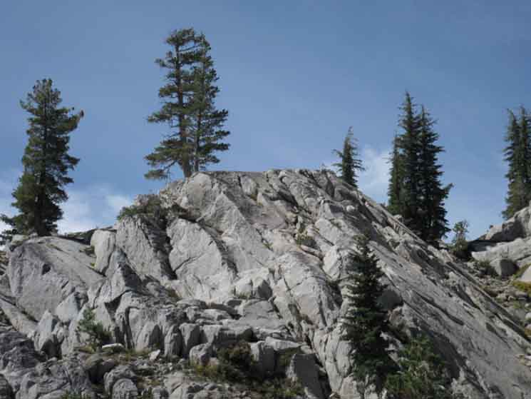 Granite Outcropping below Phipps Pass, Desolation Trail