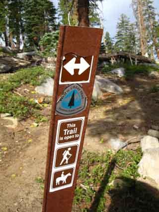 Many Trail Signs Approaching Echo Summit
