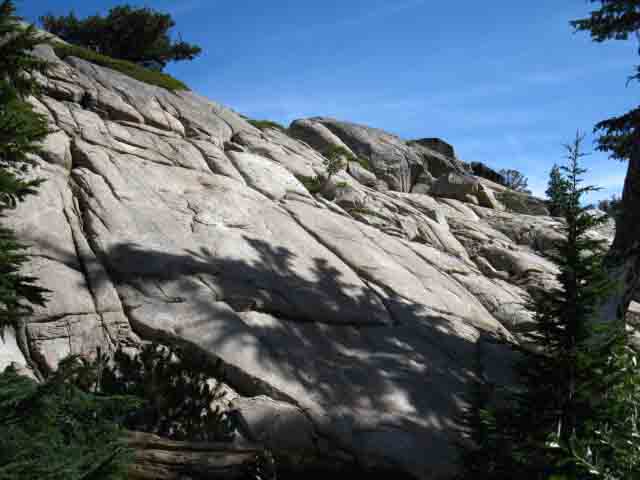 Massive Granite Slab, on the way to Rubicon Lake
