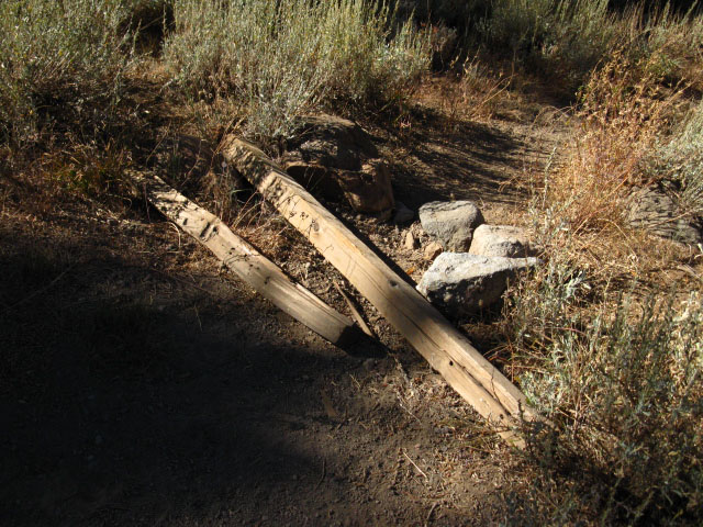 The second unmarked trail junction to the TW trail heading South through the Carson Gap