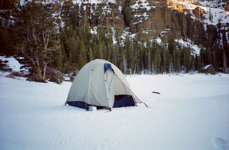 Round Lake Winter Camp, evening Twilight