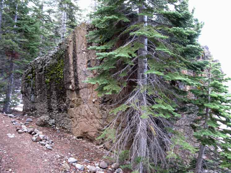 Massive Rock East Side of Round Lake