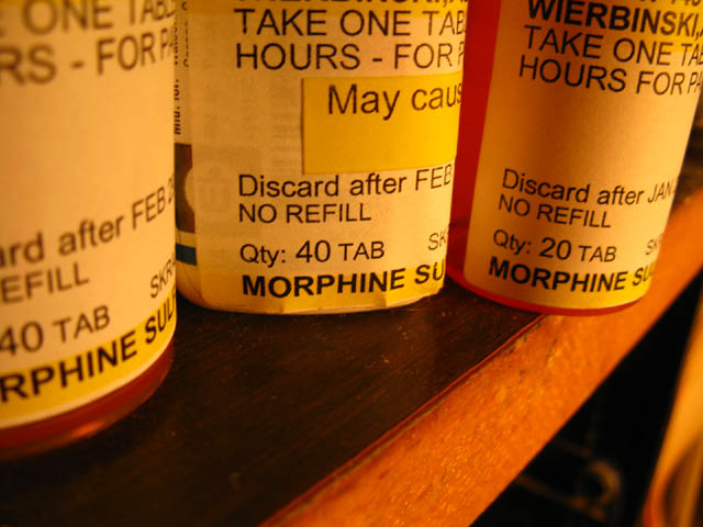 Frostbite drugs: Morpheine Sulfate