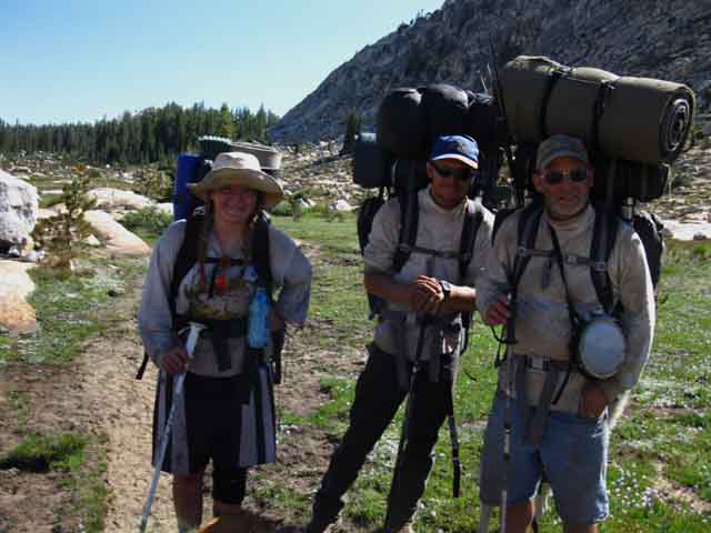 The Rileys backpacking Emigrant Wilderness.